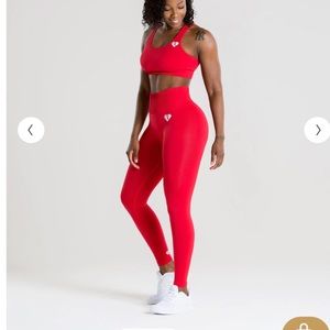 Womens Best - Power Seamless Leggings | Red, Medium